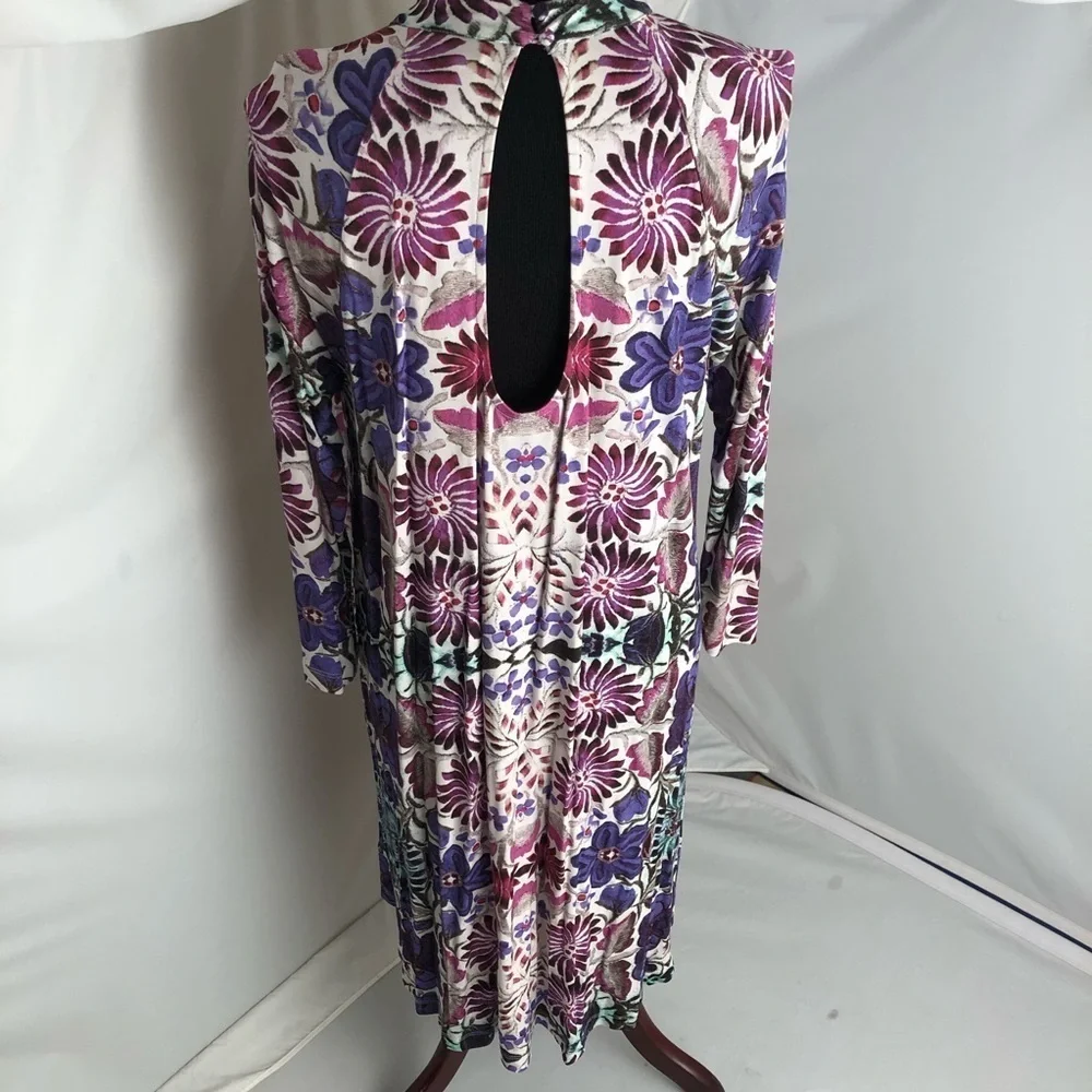 Free People New Romantics Fiesta Floral purple multicolor long sleeve dress - Picture 4 of 11